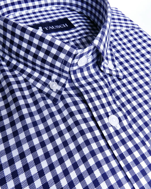 Camisa Portland cuadros azul marino