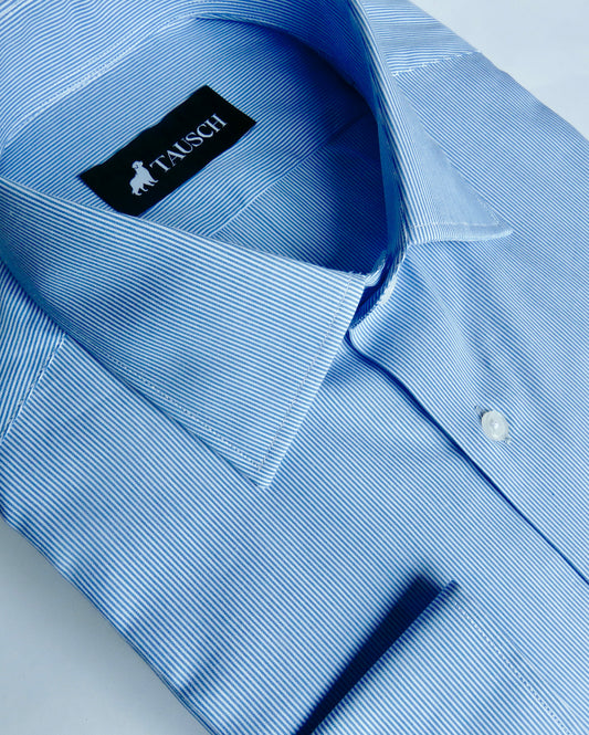 Camisa Napoli mil rayas celeste