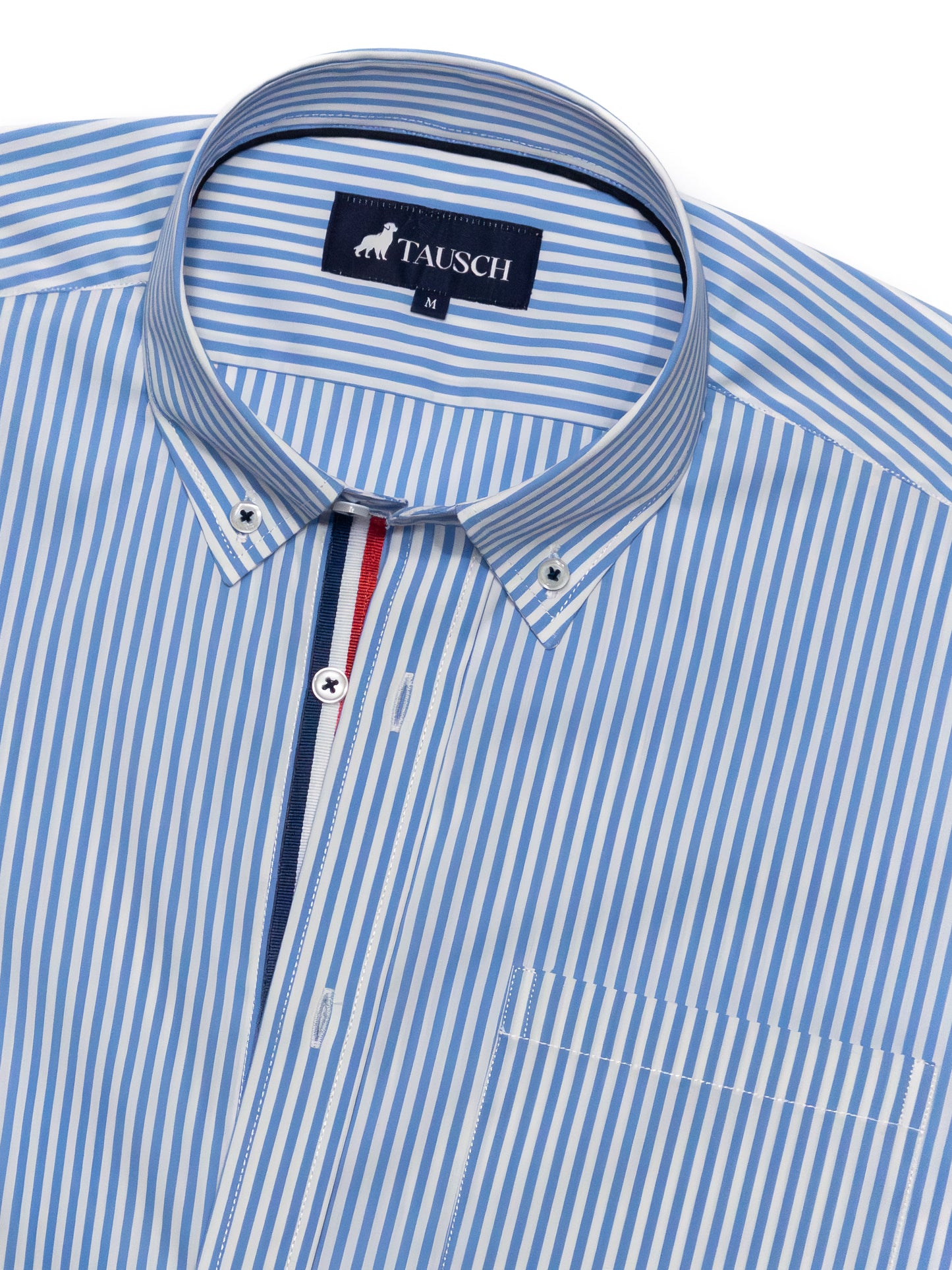 Camisa rayas light blue contrastes France