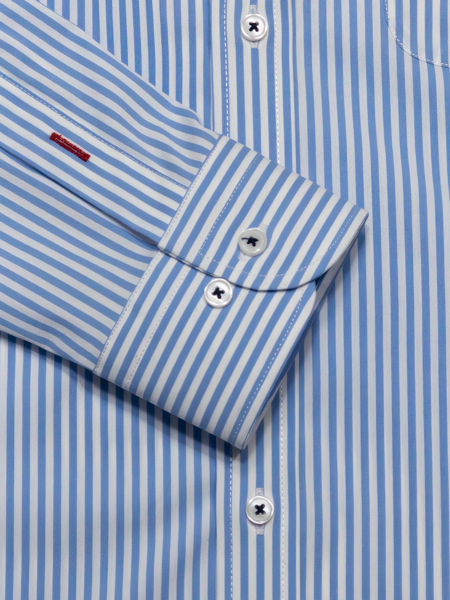 Camisa rayas light blue contrastes France