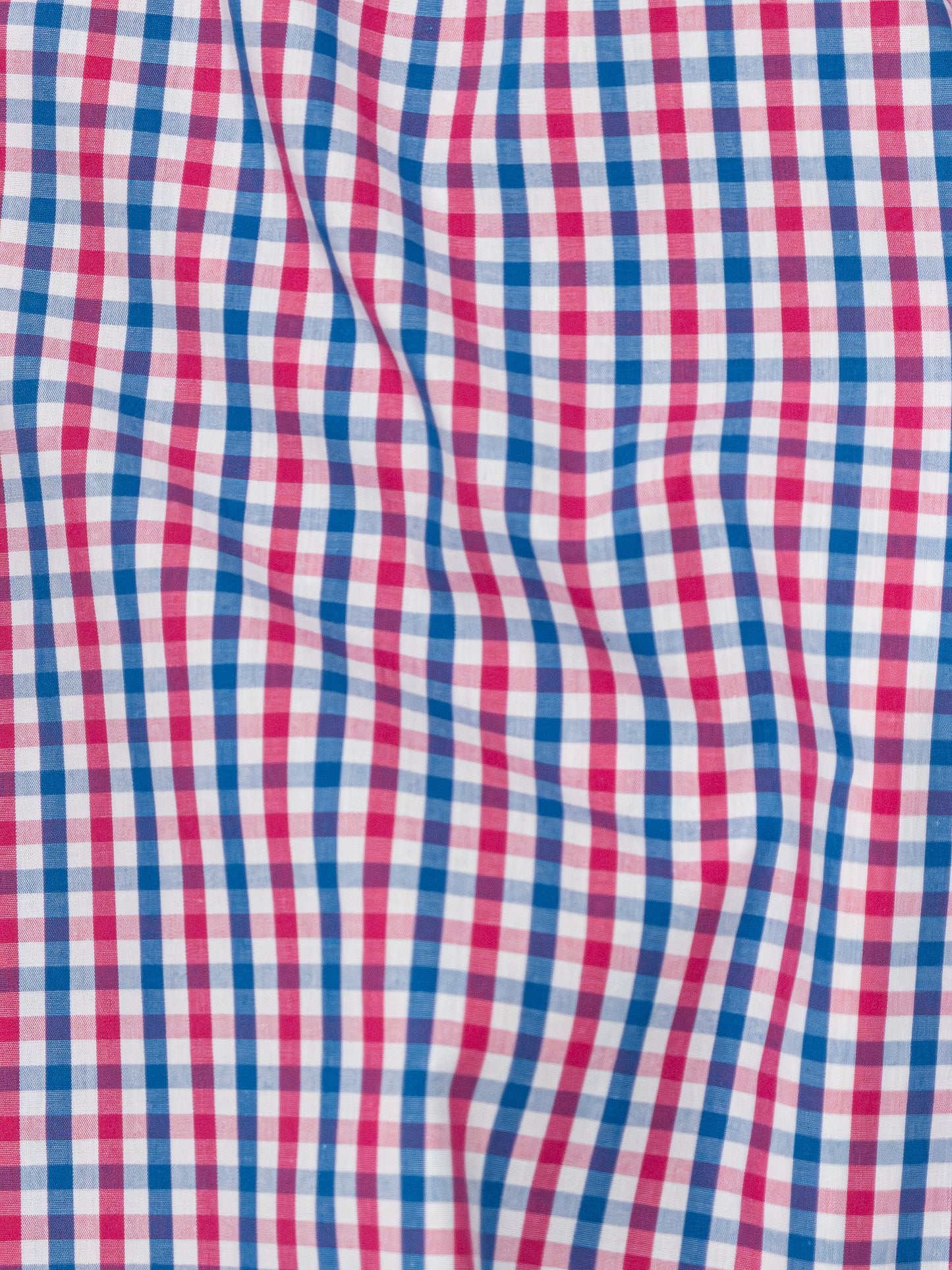 CAMISA HOMBRE CUADROS ROSADO AZUL BLANCO
