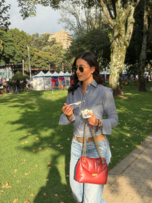 BLUSA DAMA RAYA AZUL NAVY