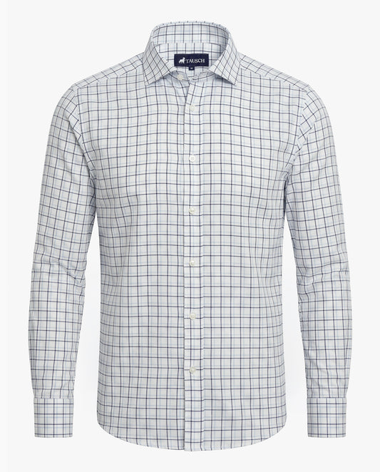 CAMISA HOMBRE CUADRO VENTANA AZUL CLARO Y OSCURO