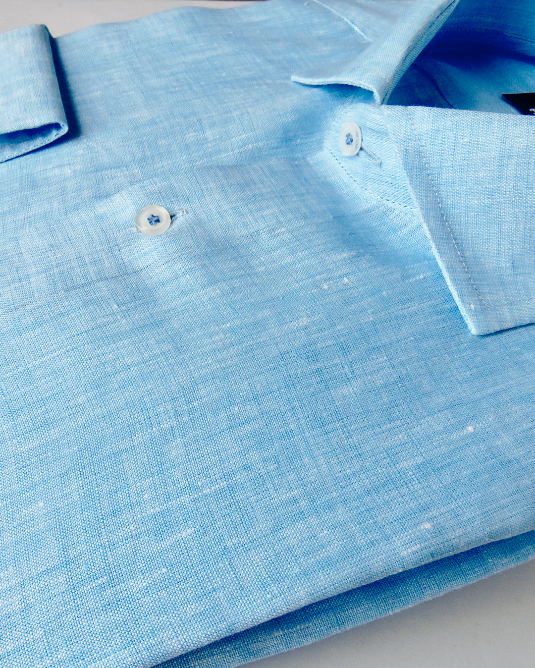 Camisa Amalfi lino azul claro