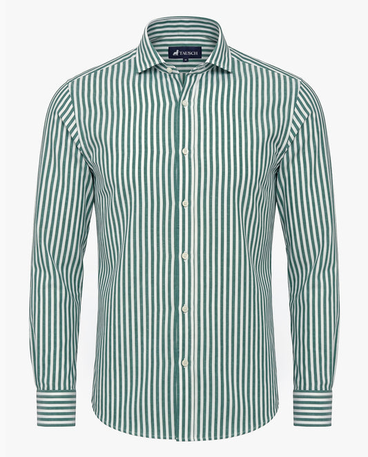 CAMISA HOMBRE RAYA VERDE