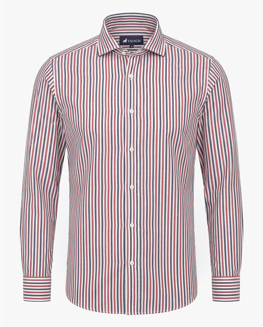 CAMISA HOMBRE RAYAS AZUL ROJO BLANCO