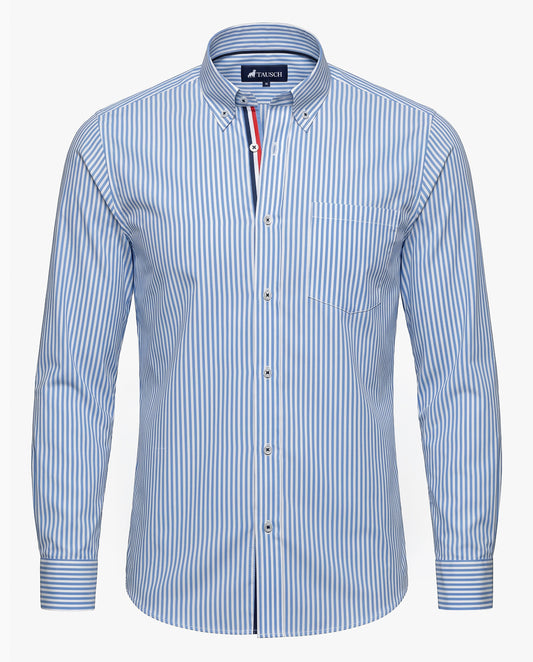 CAMISA HOMBRE RAYAS LIGHT BLUE CONTRASTES FRANCE