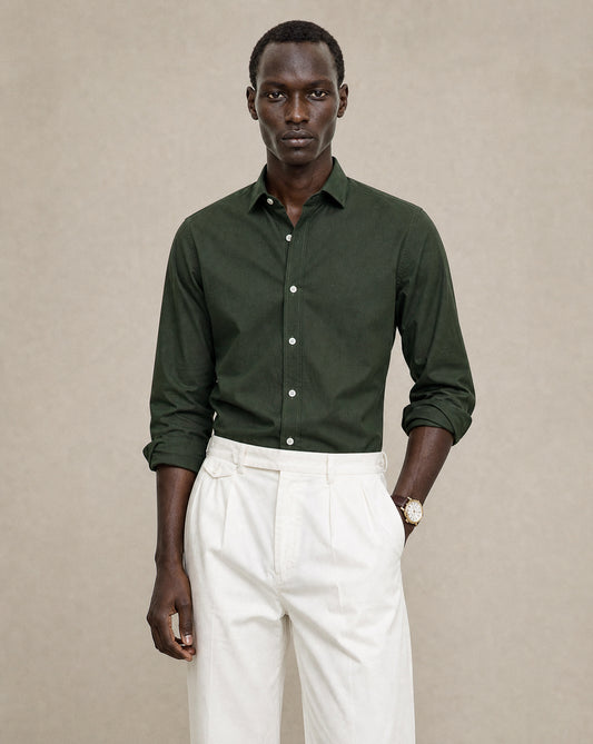 CAMISA HOMBRE VERDE OLIVA