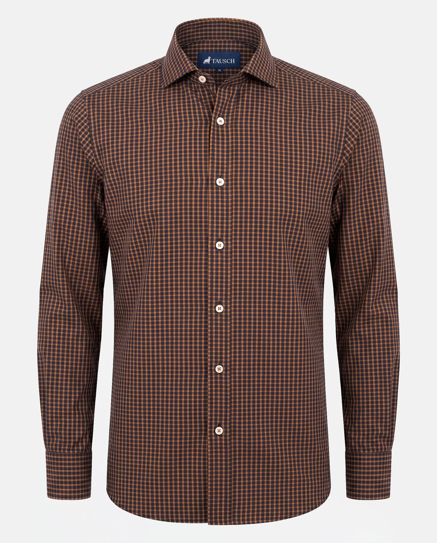 CAMISA HOMBRE CUADRO AZUL OSCURO NARAJA