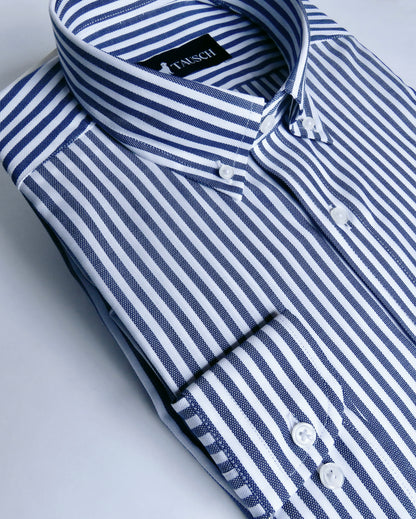 BARCELONA CAMISA RAYAS AZUL MARINO