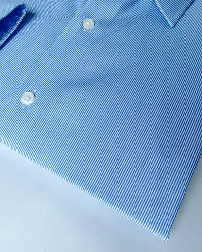 NAPOLI CAMISA MIL RAYAS CELESTE