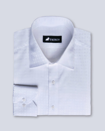 MACAO CAMISA BLANCA DISEÑO CUADROS FANTASIA