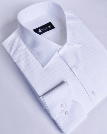 MACAO CAMISA BLANCA DISEÑO CUADROS FANTASIA