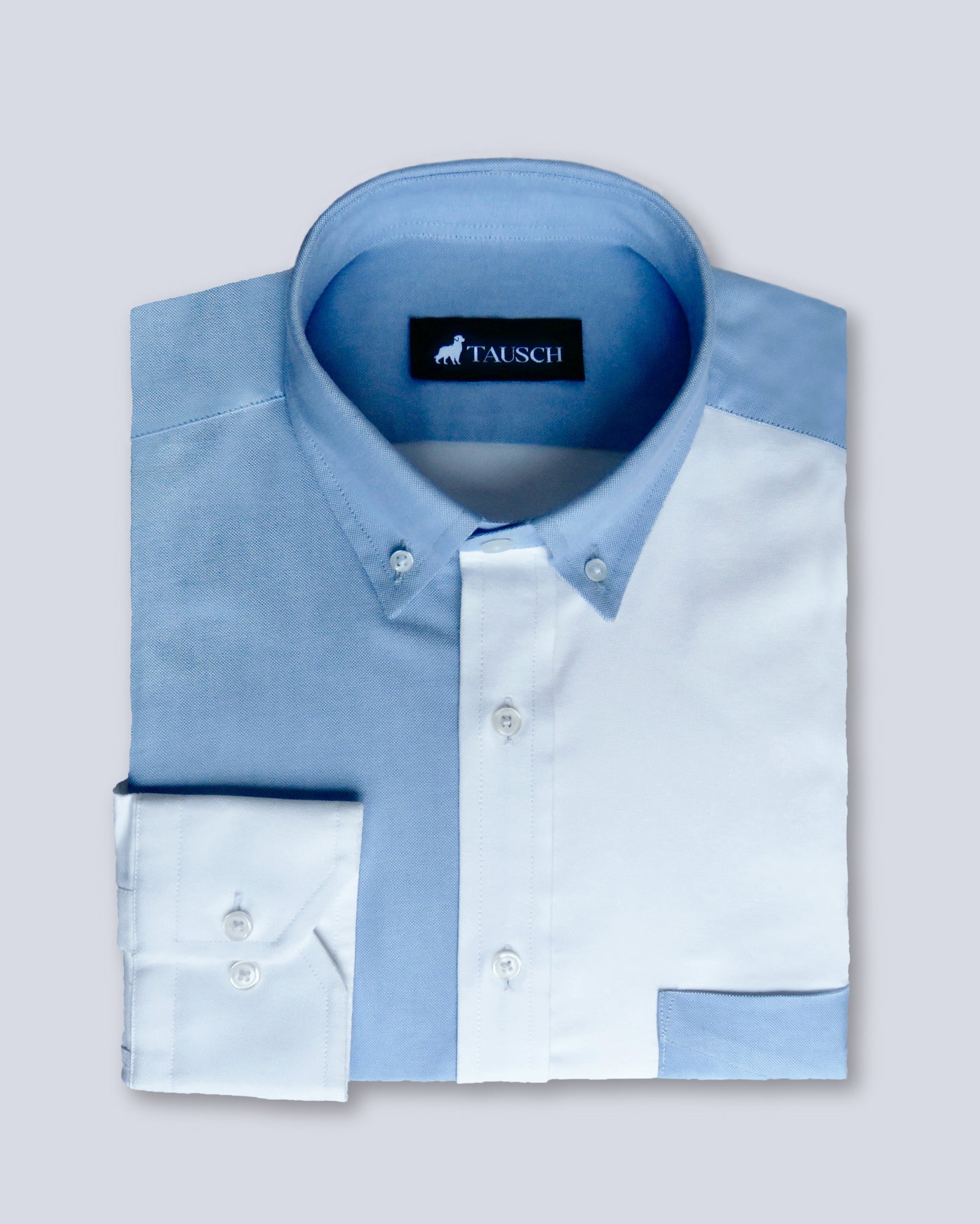 AMSTERDAM CAMISA OXFORD BICOLOR AZUL BLANCO