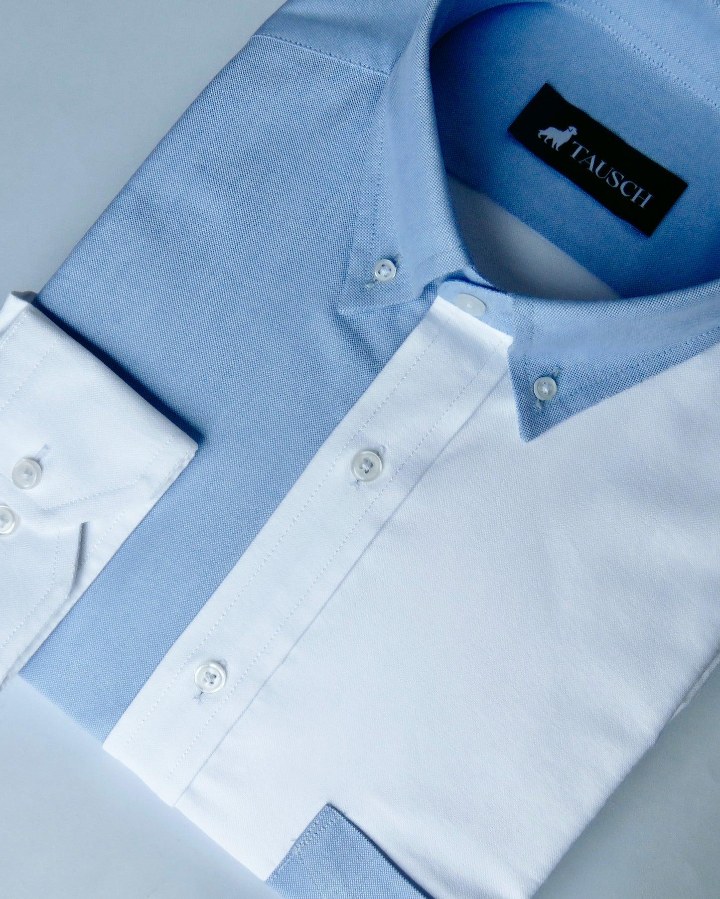 AMSTERDAM CAMISA OXFORD BICOLOR AZUL BLANCO
