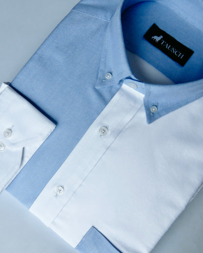 AMSTERDAM CAMISA OXFORD BICOLOR AZUL BLANCO