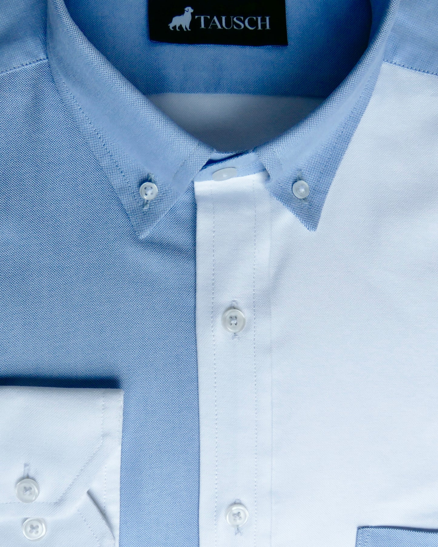 AMSTERDAM CAMISA OXFORD BICOLOR AZUL BLANCO