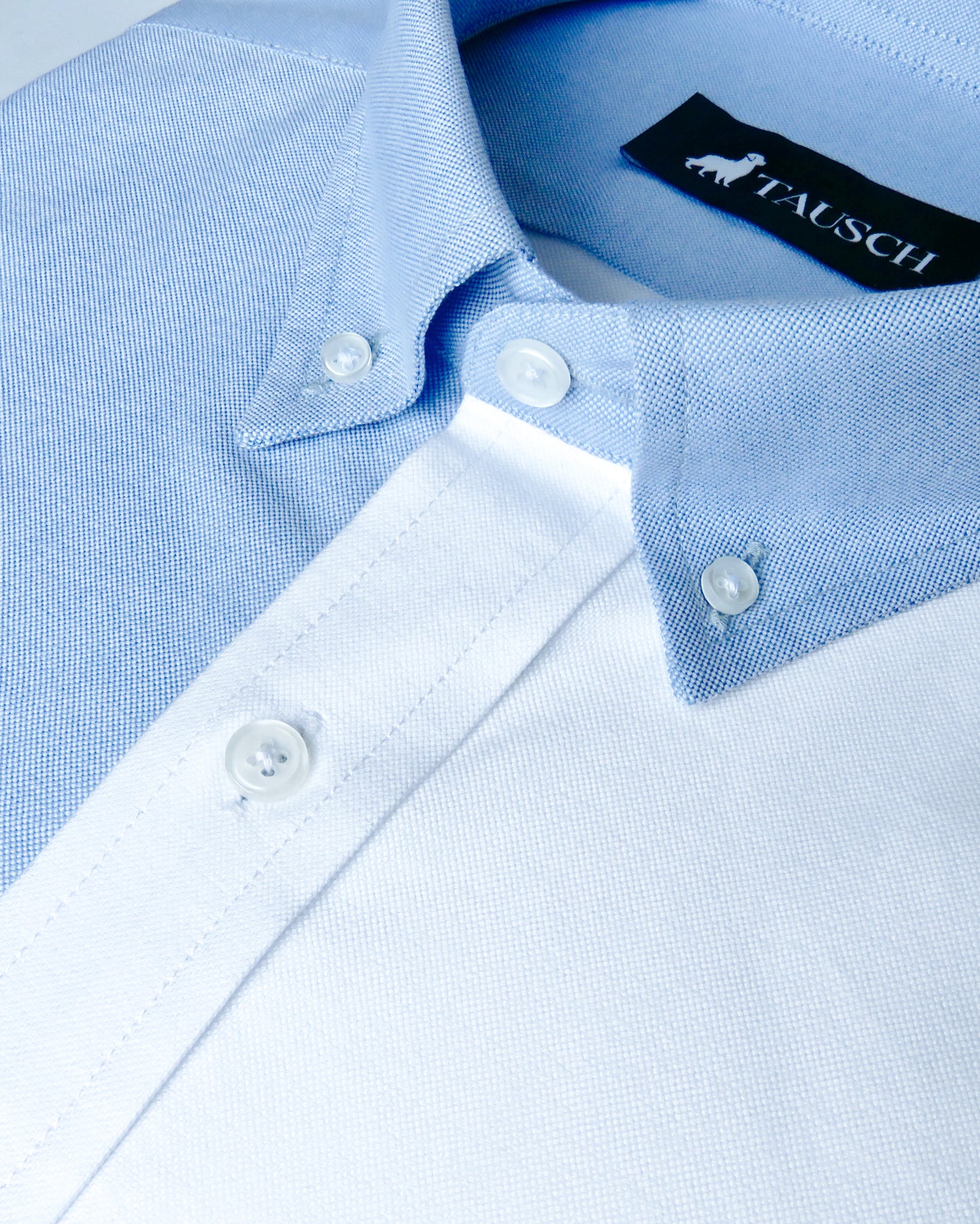 Camisa Amsterdam oxford bicolor azul blanco