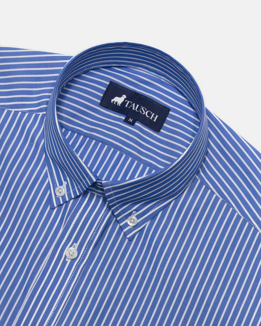 CAMISA HOMBRE RAYAS AZUL MEDIO
