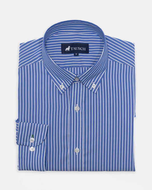 CAMISA HOMBRE RAYAS AZUL MEDIO