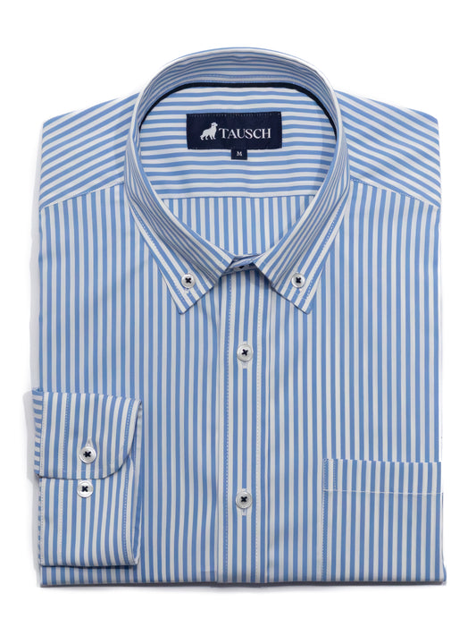 Camisa rayas light blue contrastes France
