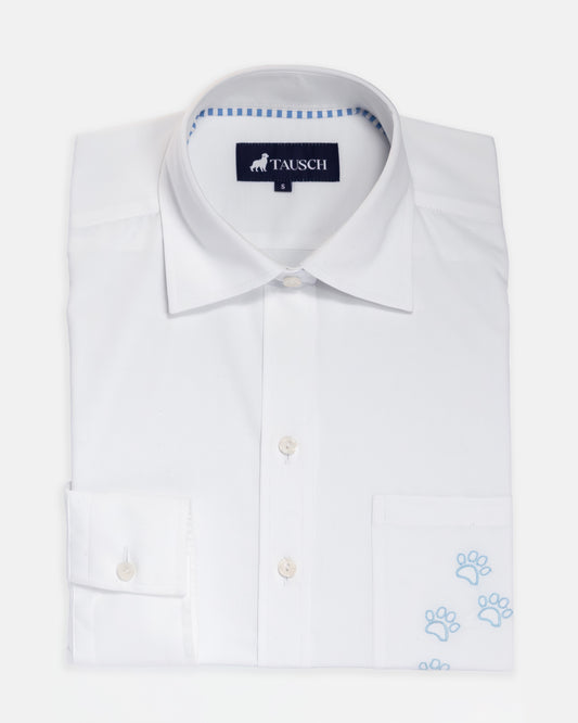 BLUSA BLANCA CONTRASTE HUELLAS