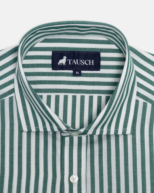 CAMISA HOMBRE RAYA VERDE