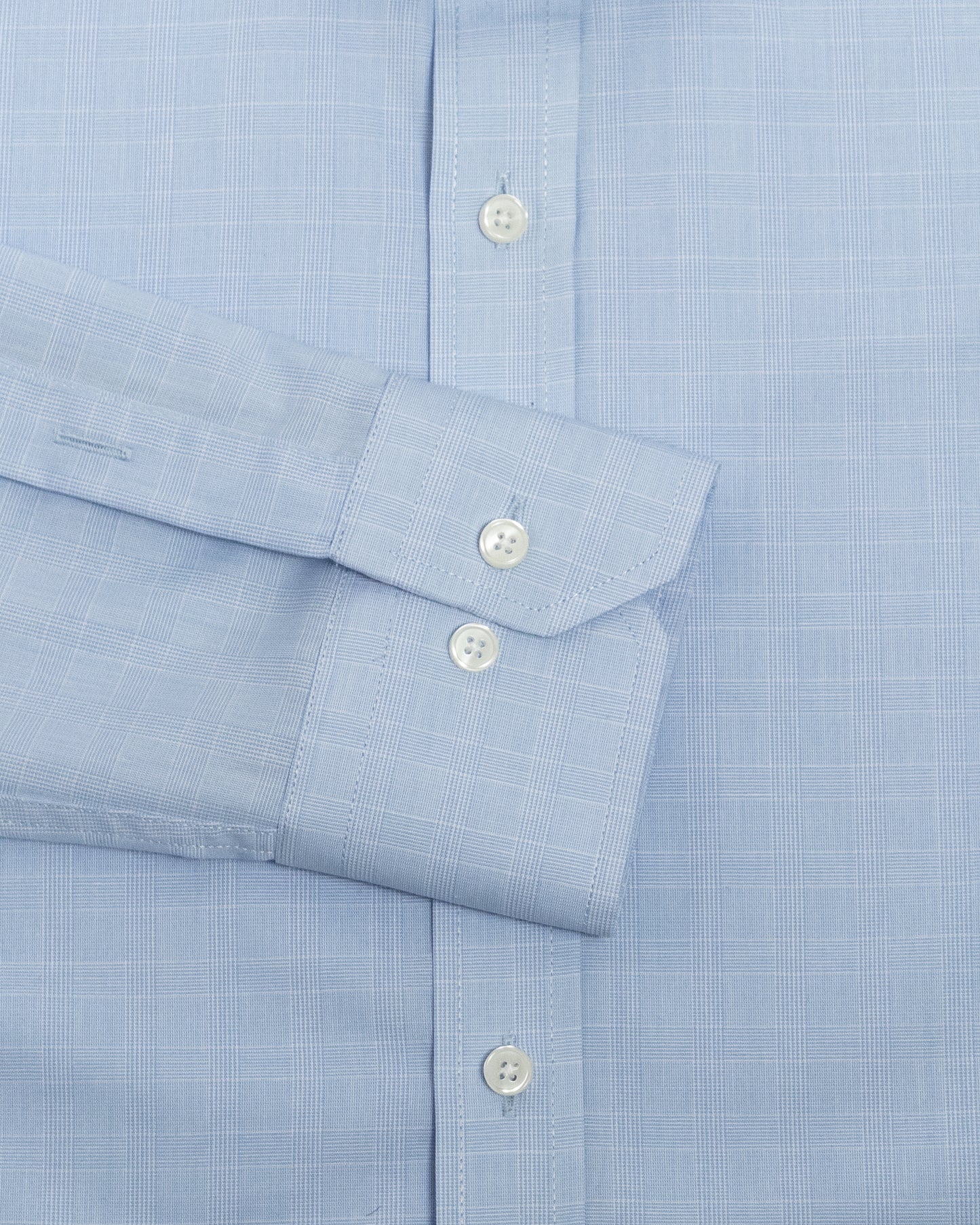 CAMISA HOMBRE CUADRO PRINCIPE DE GALES AZUL CLARO