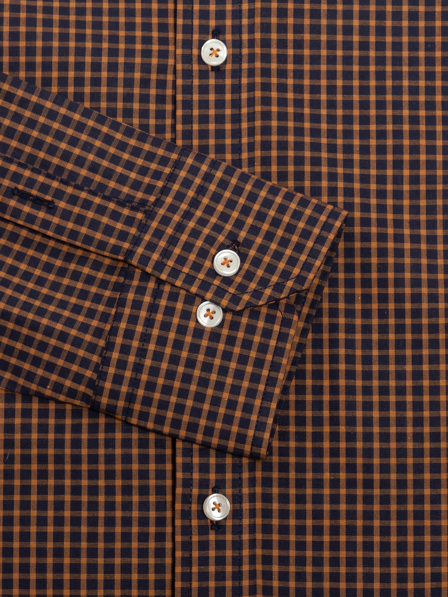 CAMISA HOMBRE CUADRO AZUL OSCURO NARAJA