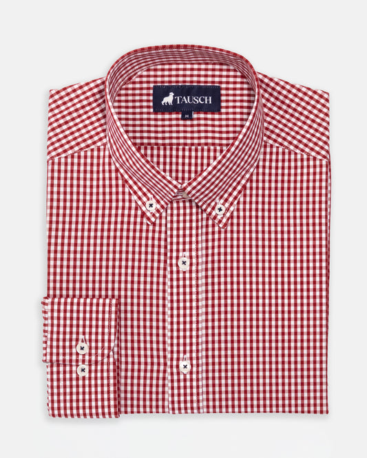 CAMISA HOMBRE CUADRO ROJO