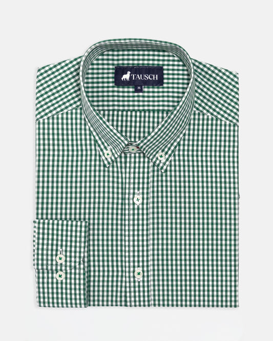 CAMISA HOMBRE CUADRO VERDE