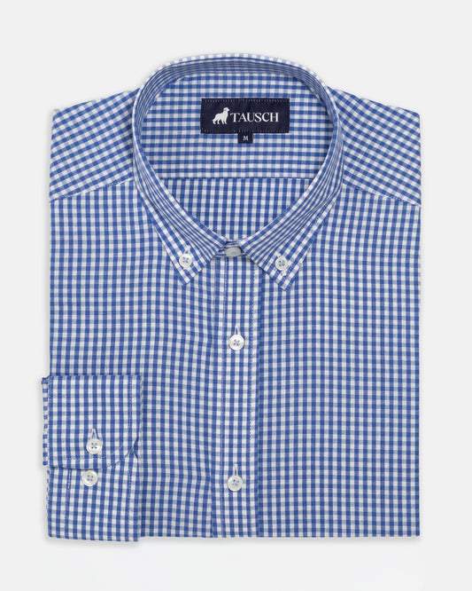 CAMISA HOMBRE CUADRO AZUL MEDIO