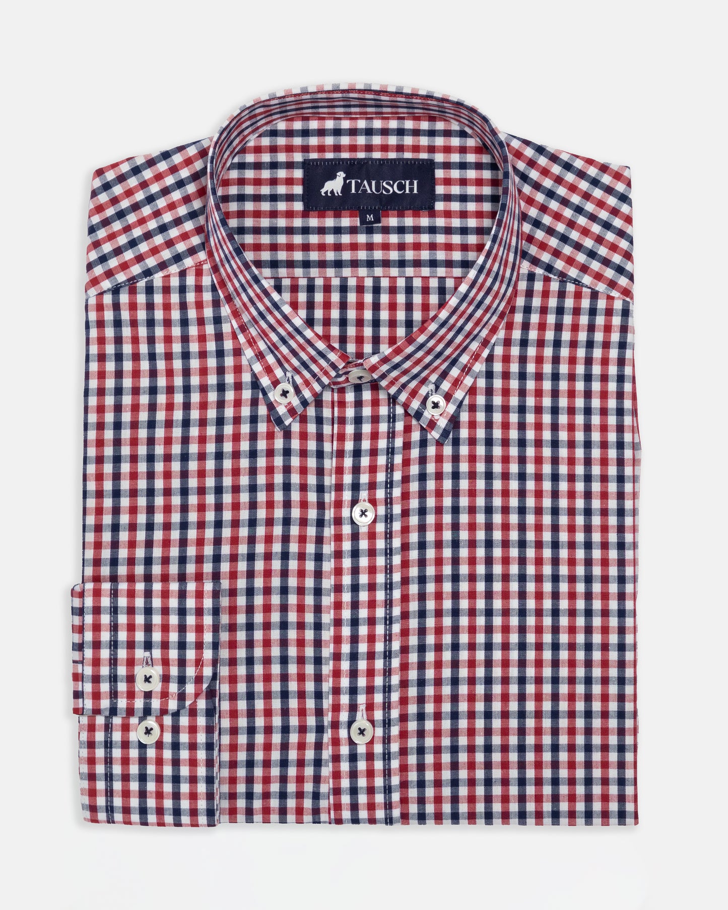 CAMISA HOMBRE CUADRO ROJO AZUL BLANCO