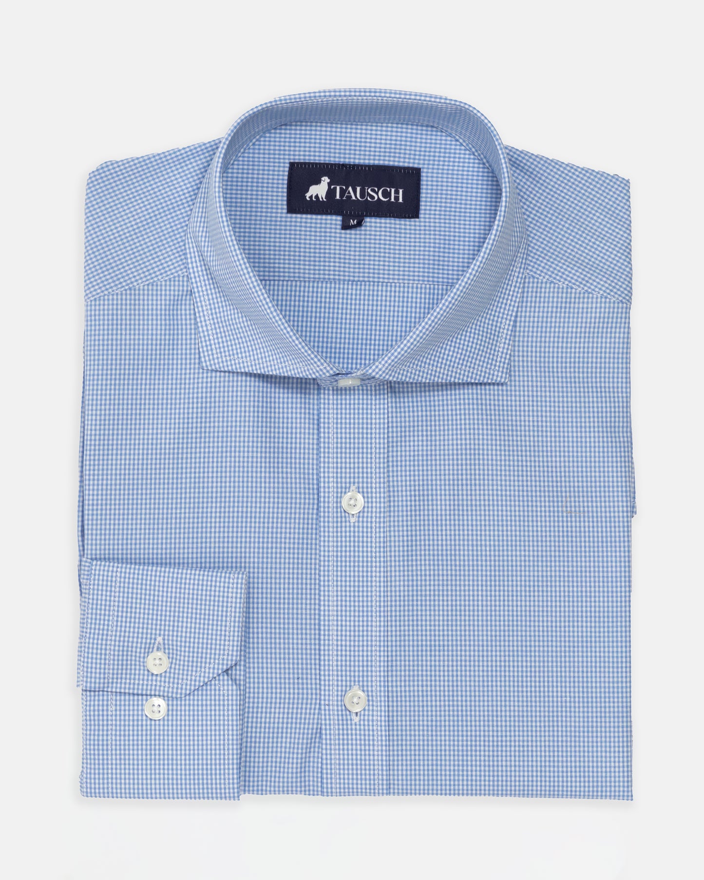 CAMISA HOMBRE MINICUADRO AZUL CLARO