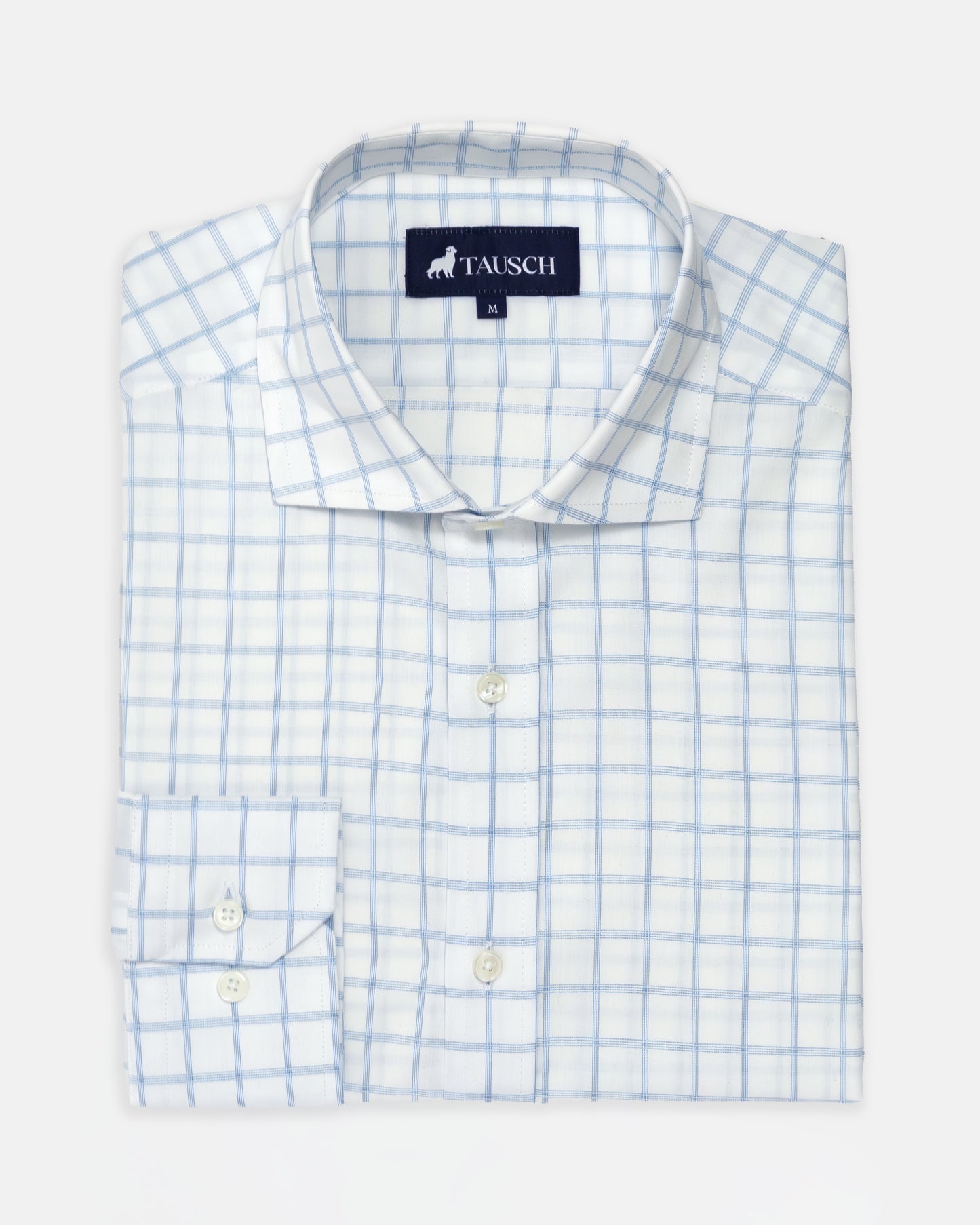 CAMISA HOMBRE CUADRO VENTANA AZUL CLARO