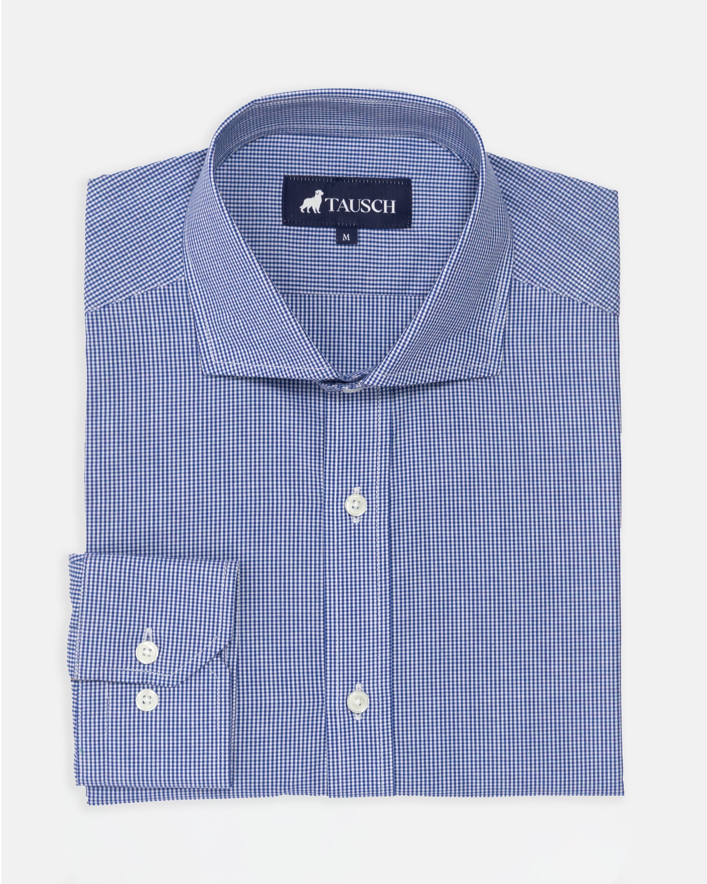 CAMISA HOMBRE MINICUADRO AZUL MEDIO