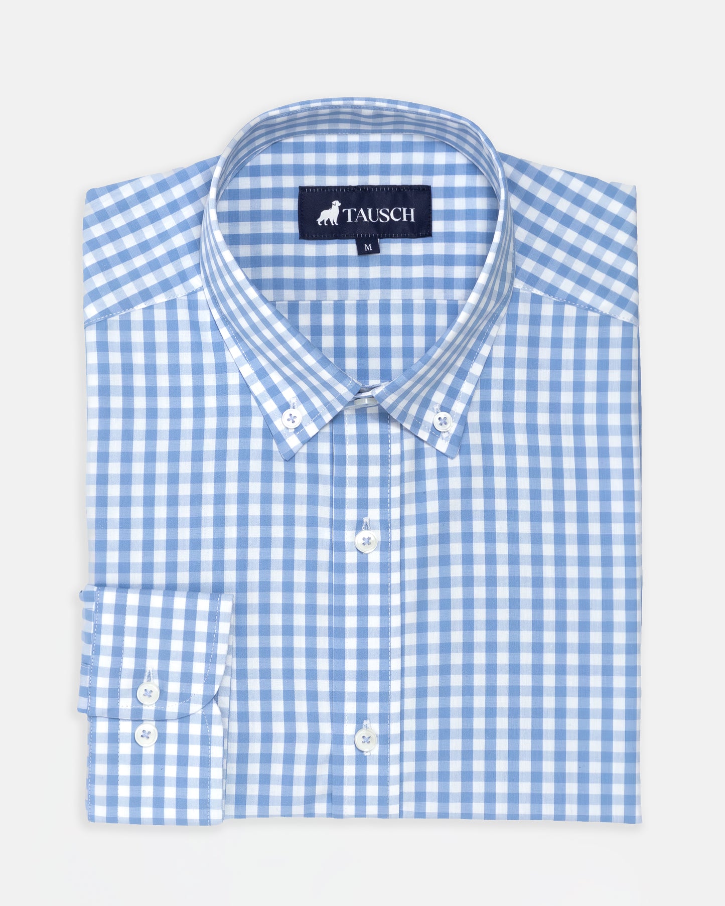 CAMISA HOMBRE CUADRO AZUL CELESTE BLANCO