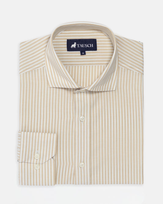 CAMISA HOMBRE RAYA CAQUI