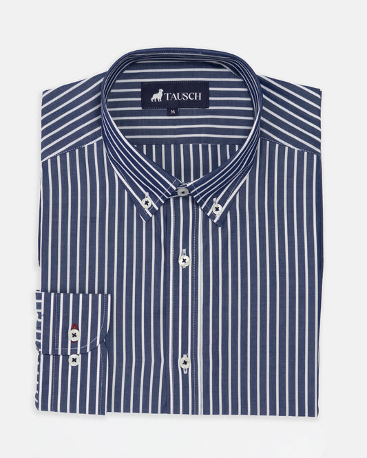 CAMISA HOMBRE RAYAS AZUL NAVY