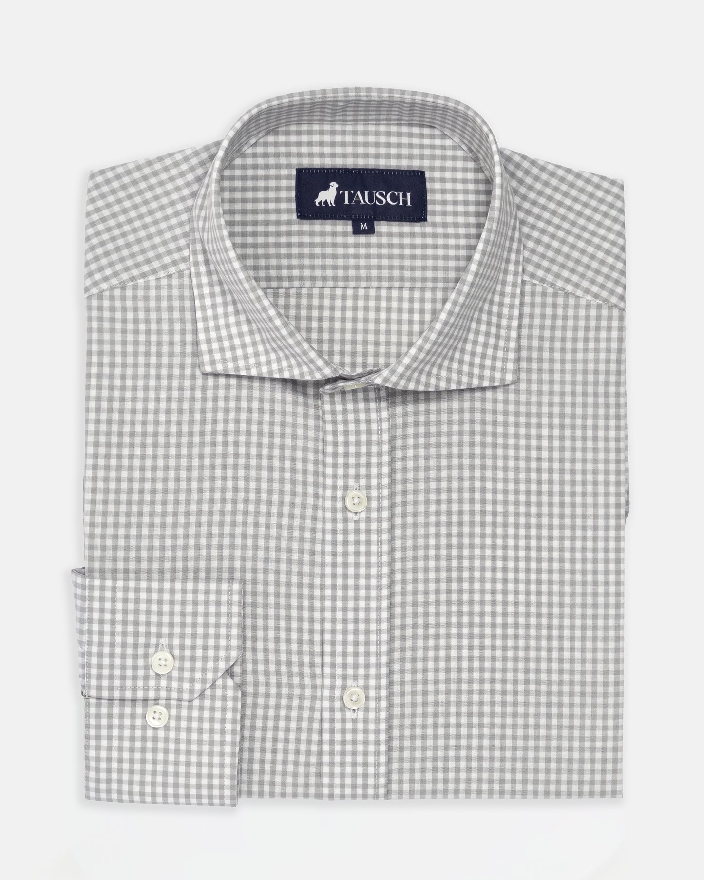CAMISA HOMBRE CUADRO GRIS PERLA