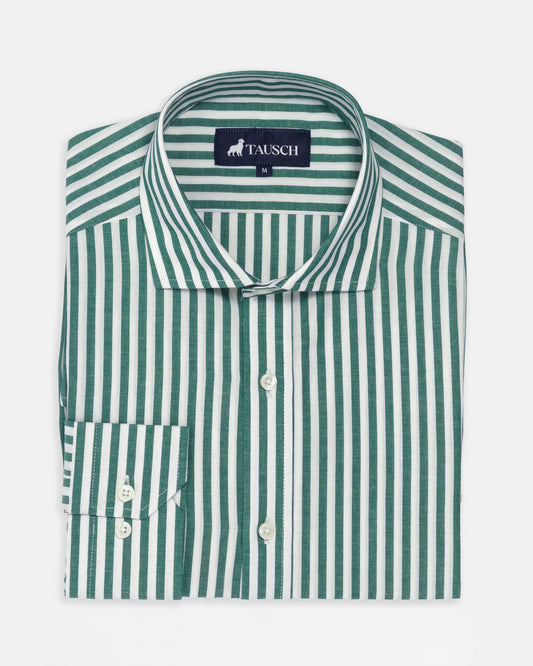 CAMISA HOMBRE RAYA VERDE
