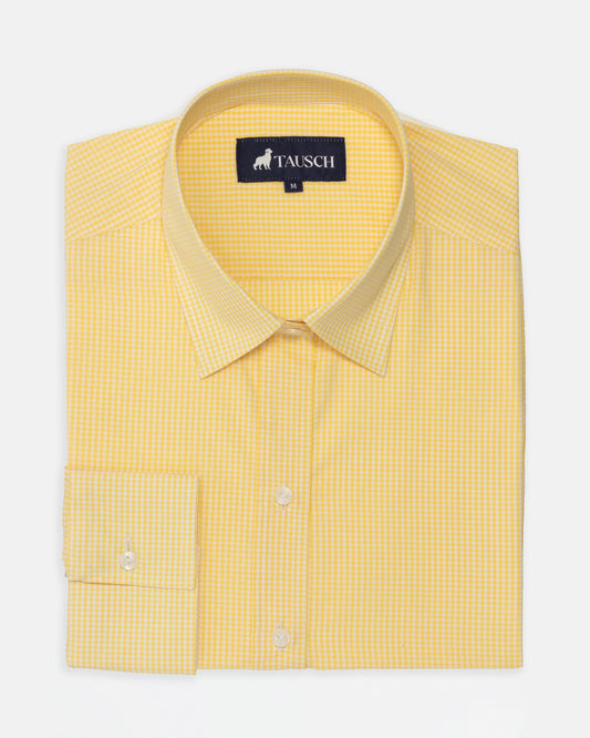 BLUSA  DAMA MINICUADRO AMARILLO