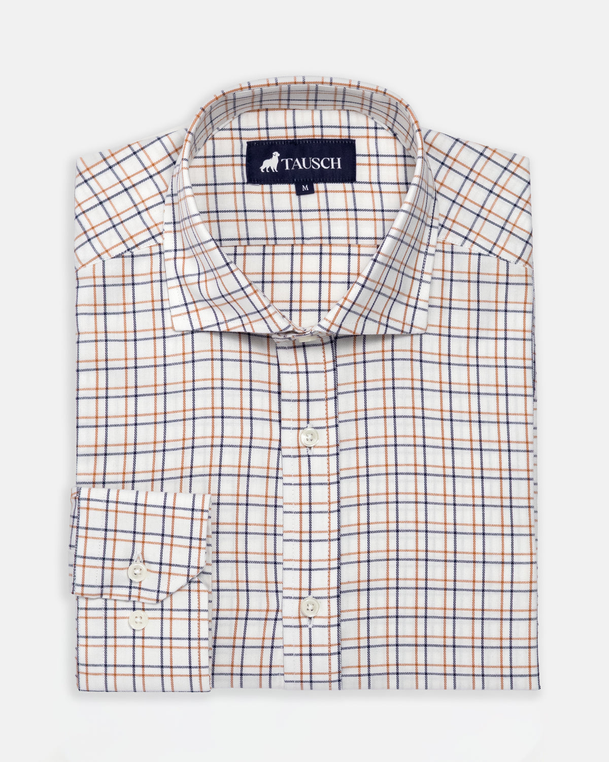 CAMISA HOMBRE CUADRO VENTANA AZUL NARANJA