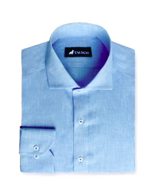Camisa Amalfi lino azul claro