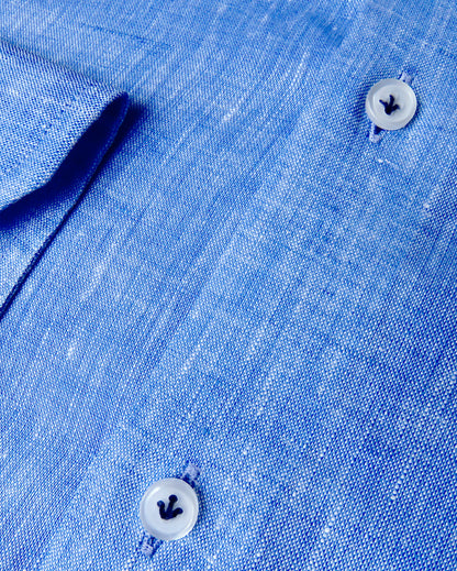 NIZA CAMISA LINO SKY BLUE
