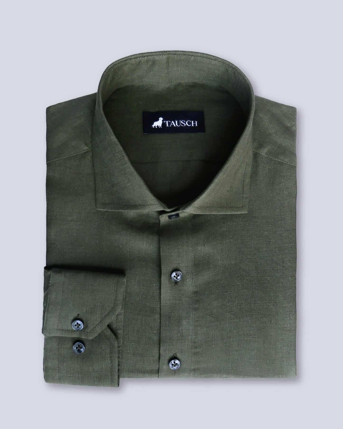 MARRAKECH CAMISA LINO VERDE OLIVA