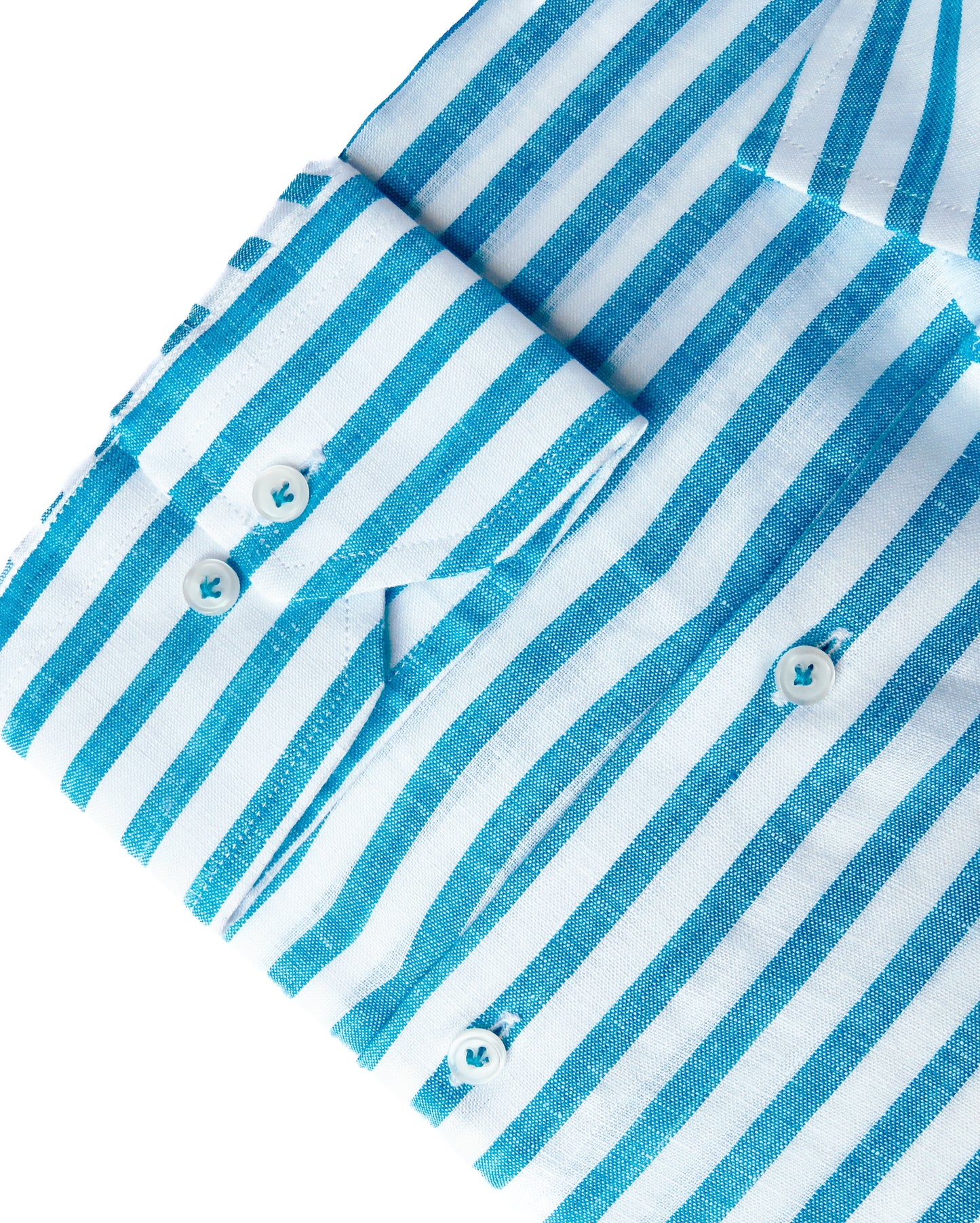 Camisa Santorini lino raya turquesa