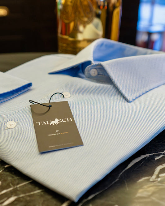 Camisa Napoli mil rayas celeste