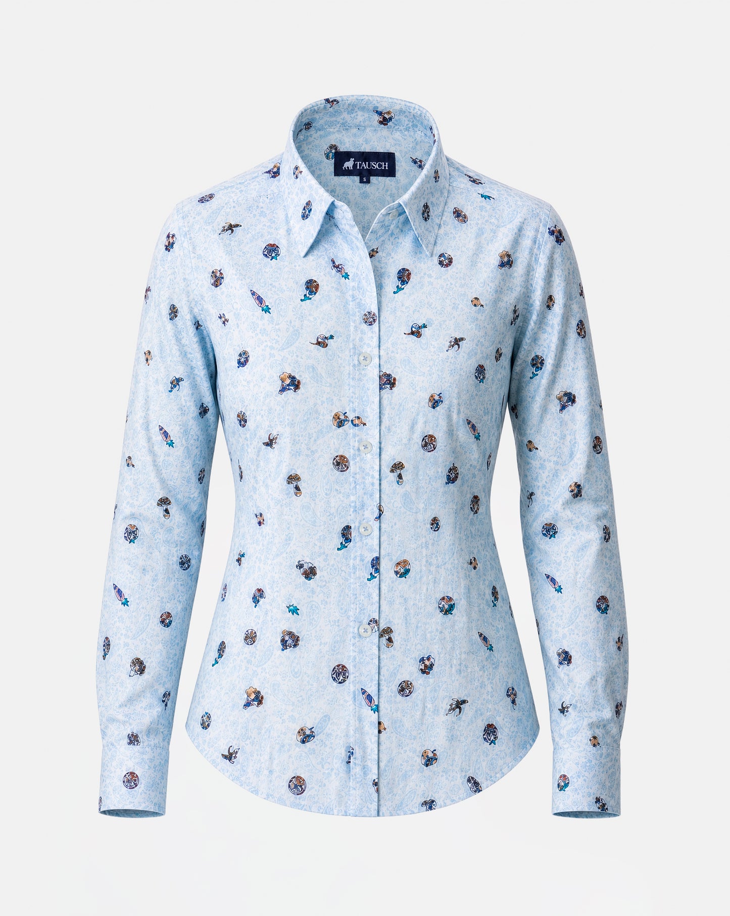 BLUSA  DAMA BLANCA PRINT ARABESCO