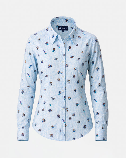 BLUSA  DAMA BLANCA PRINT ARABESCO